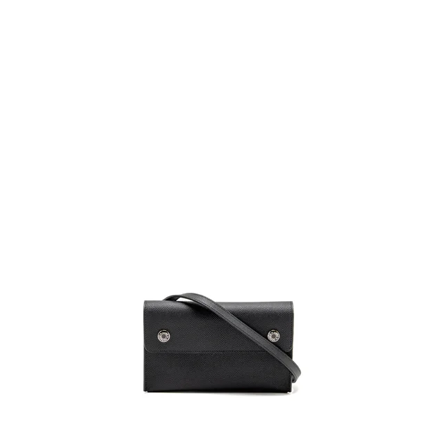 Hermès Hermesnap Epsom Black SHW Stamp K in Black Epsom leather from EMIER