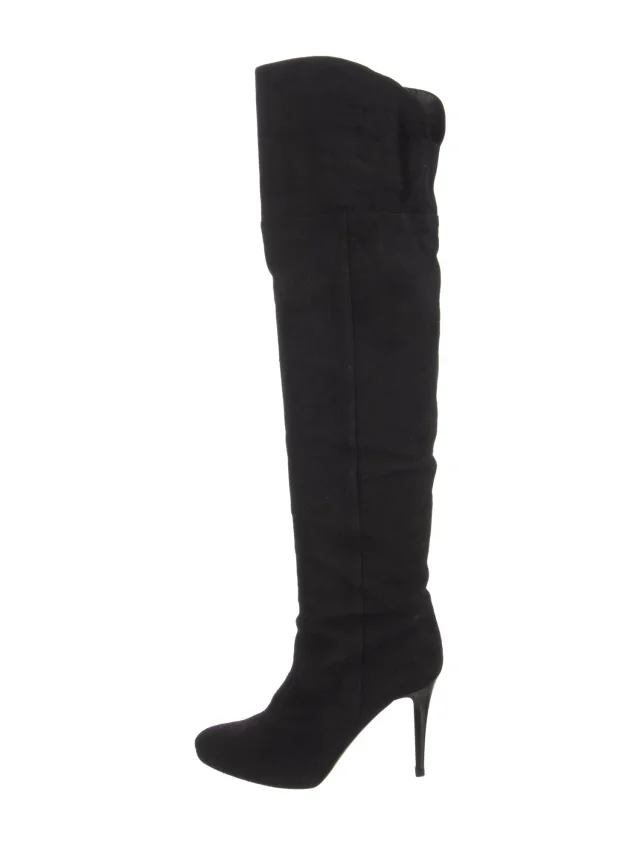 Jimmy Choo Suede Boots in black Suede from The RealReal