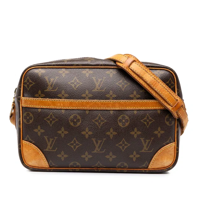 Brown Louis Vuitton Monogram Trocadero 27 Crossbody Bag in Brown Coated canvas from Designer Revival