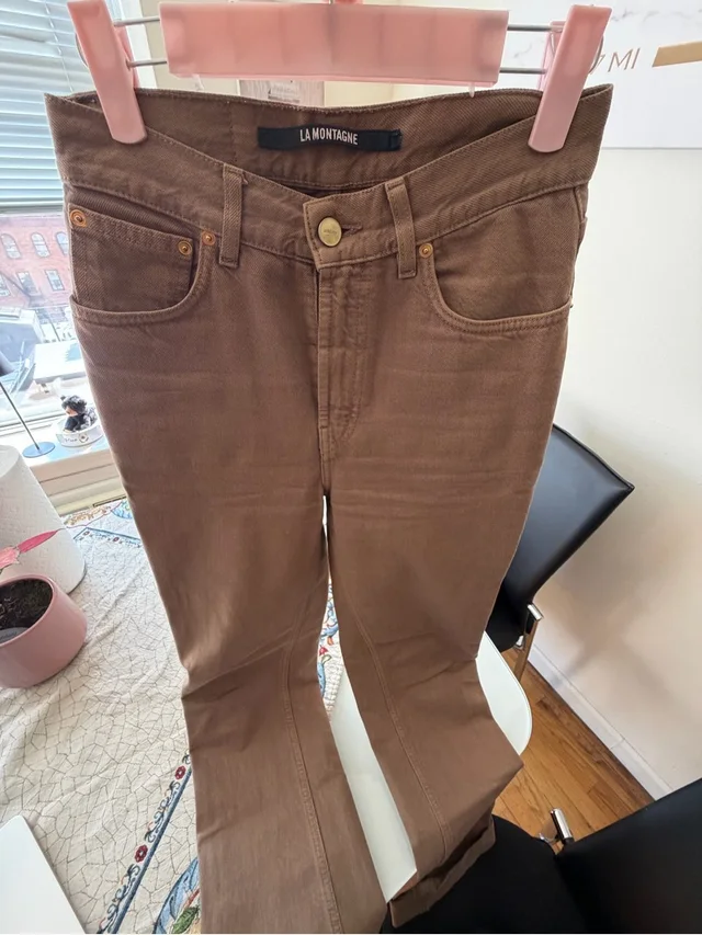 Jacquemus Women’s Brown Slim Straight Jeans in brown|red from Poshmark