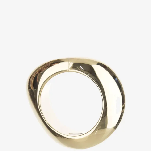 Saint Laurent Wavy Gold-Tone Brass Bracelet — Gold Bracelets in Gold from HEWI, photo 2 of 3