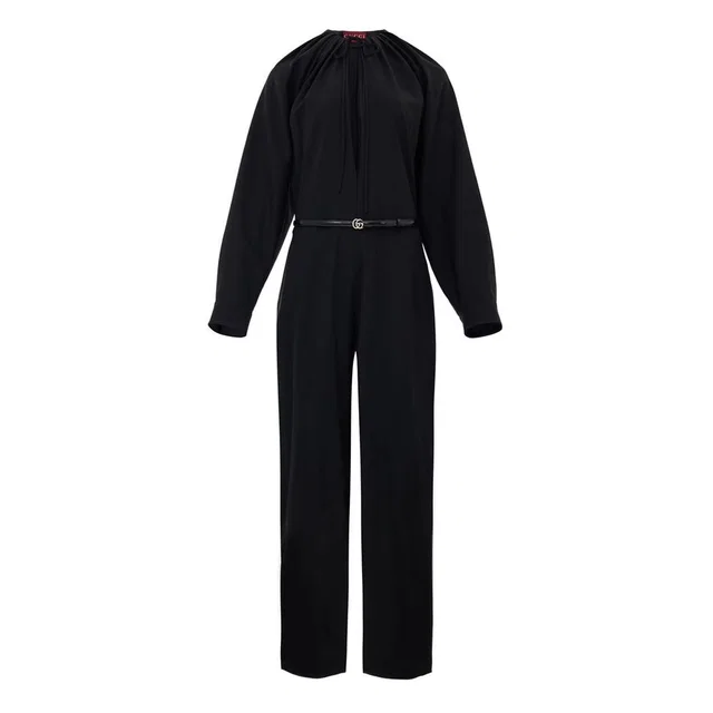 Gucci Black Wool Jumpsuit in Black Wool from HEWI