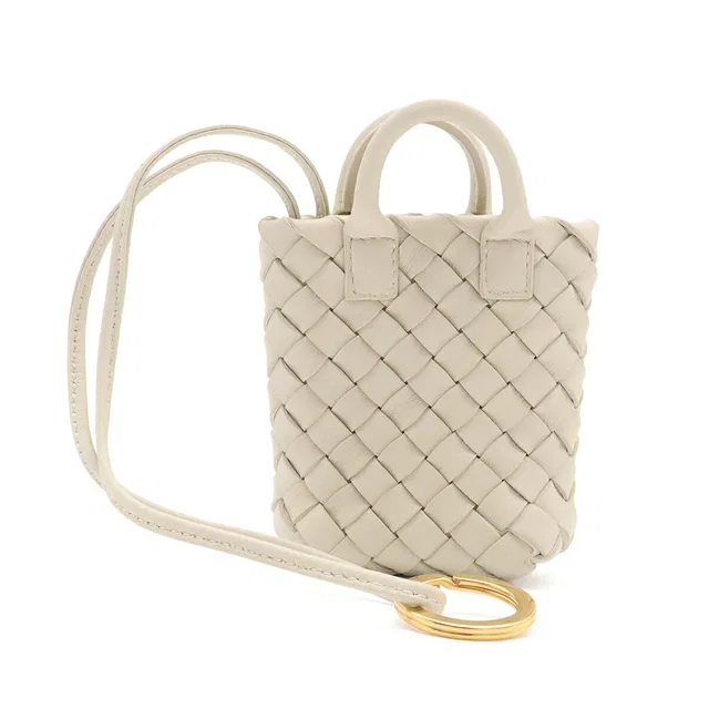 Bottega Veneta Intrecciato Leather Bag Charm in Woven leather from LuxUness
