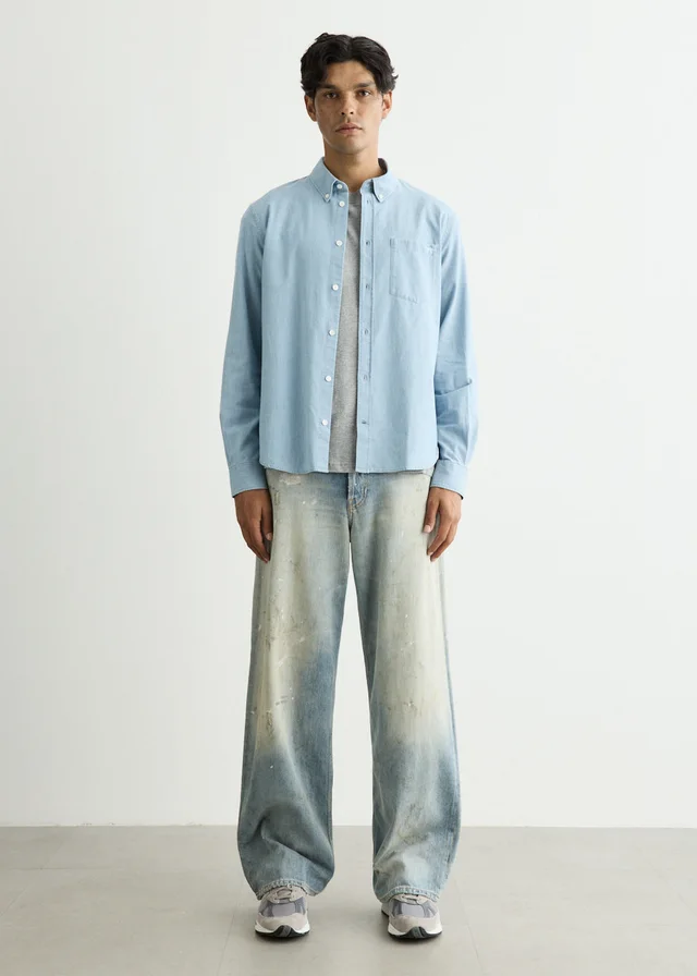 Maison Kitsune Profile Fox Regular Shirt in Blue from Incu, photo 1 of 1