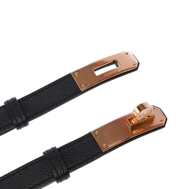 Hermes Kelly accessory in black leather - 103250 Black Belt in Black Epsom leather from HEWI, photo 8 of 8