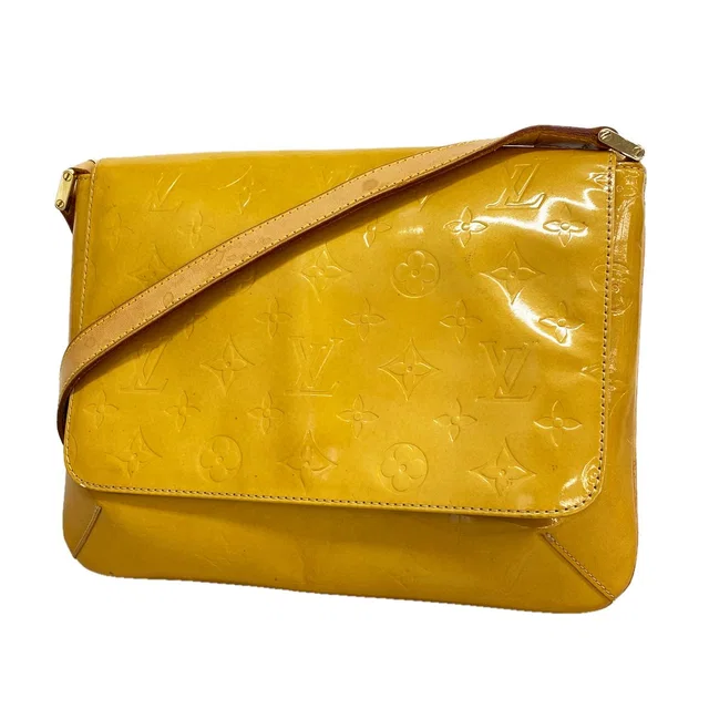 Louis Vuitton Shoulder Bag Vernis Thompson Street Beige in Beige from The Reluxe
