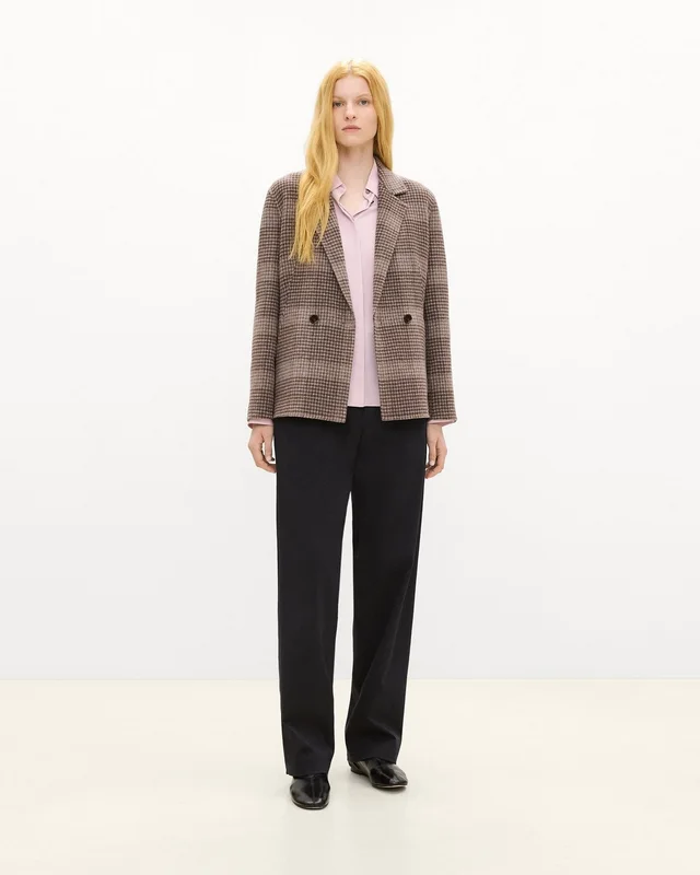 Theory Peplum Double-Breasted Blazer in Plaid Wool-Cashmere from Theory, photo 1 of 1