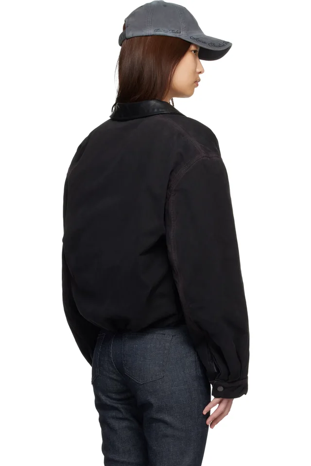 Acne Studios Brown Blouson Bomber Jacket, photo 3 of 4 from SSENSE