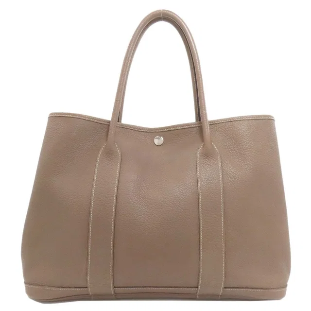 Hermès Garden Party PM Ethope Silver Tote Bag Negonda in Silver from The Reluxe
