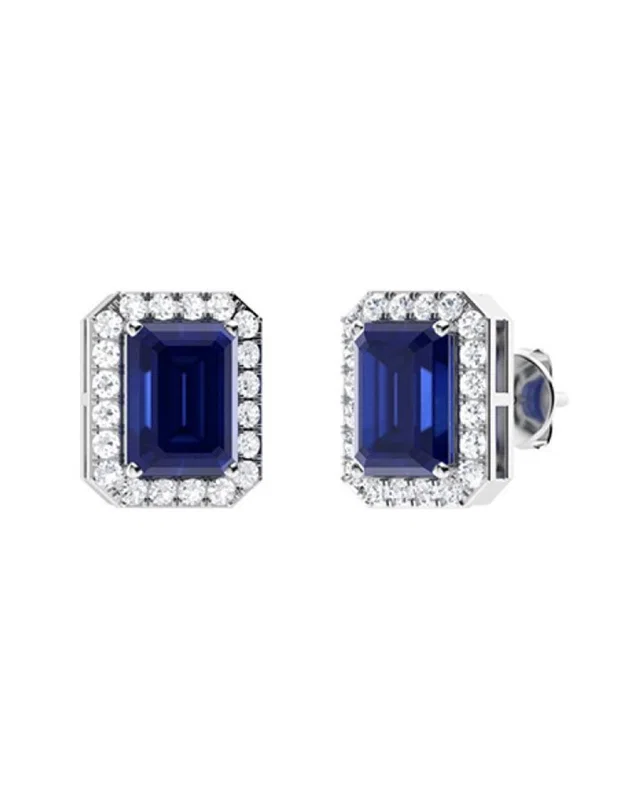 Forever Creations USA Inc. Signature Collection 14K 1.00 ct. tw. Diamond & Sapphire Studs, image 1 of 1 from Rue La La