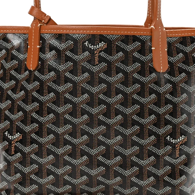 Goyard Goyardine Reversible Mini Anjou Black Gold in Black Coated canvas from FASHIONPHILE, photo 12 of 17