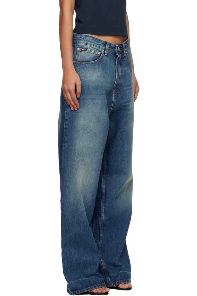 VETEMENTS Navy Washed Baggy Jeans, photo 2 of 4 from SSENSE