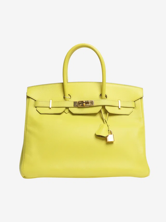 Hermès Lime Birkin 35 bag in Epsom leather in Epsom leather from Sign of the Times