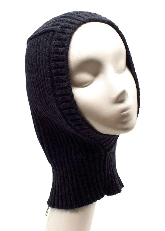 Longchamp Navy Knitted Snood in Navy Wool from HEWI