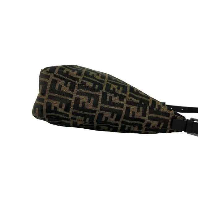 Fendi Zucca Canvas Leather Shoulder Bag in Brown Canvas from LuxUness, photo 6 of 10