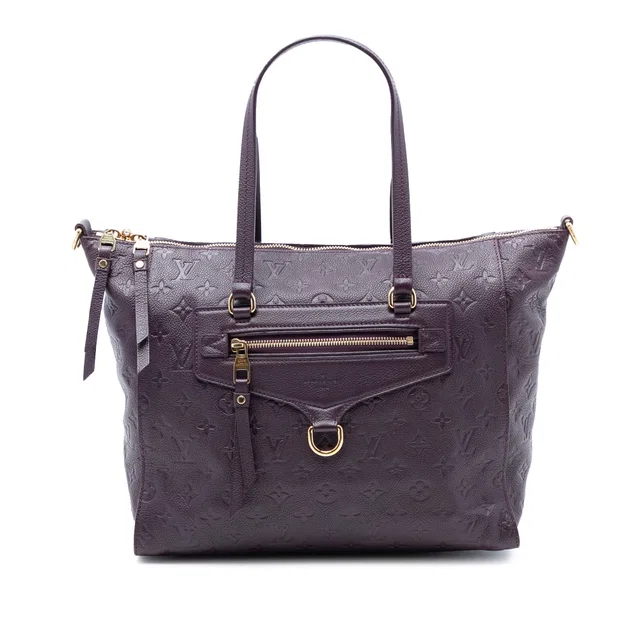 Purple Louis Vuitton Monogram Empreinte Lumineuse PM Satchel in Purple Leather from Designer Revival