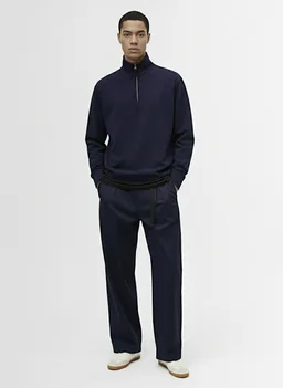 Stone Island Wide trousers with belt in 59% Cotton, 26% Polyester, 13% Viscose, 2% Elastane, photo 2 of 5 from LUISAVIAROMA