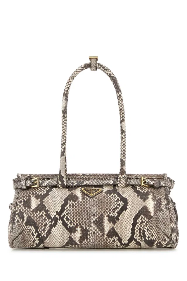 Prada Bonnie Shoulder Bag — Gray in Grey Python from HEWI