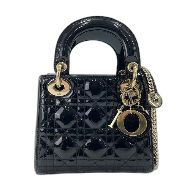 Dior Lady Mini Handbag Shoulder Bag Black in black from Grailed