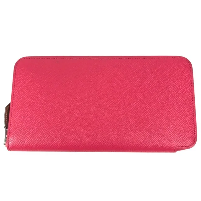 Hermès Wallet Azap Long Silk'in' Epsom Rose Pink in Pink Epsom leather from The Reluxe
