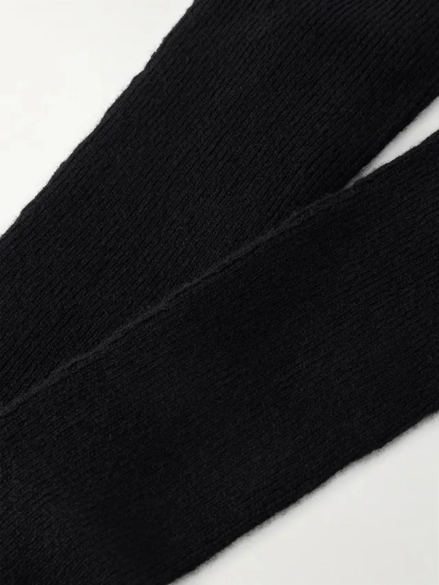 THE ELDER STATESMAN Ribbed cashmere gloves in Black, photo 2 of 2 from NET-A-PORTER (Canada)