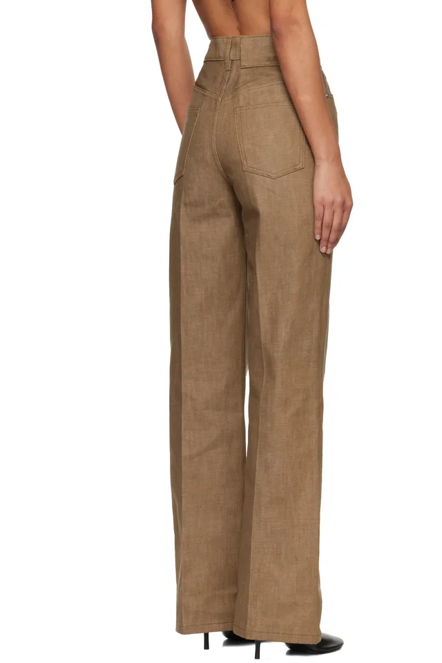 A.P.C. Tan Domino Jeans, photo 3 of 4 from SSENSE