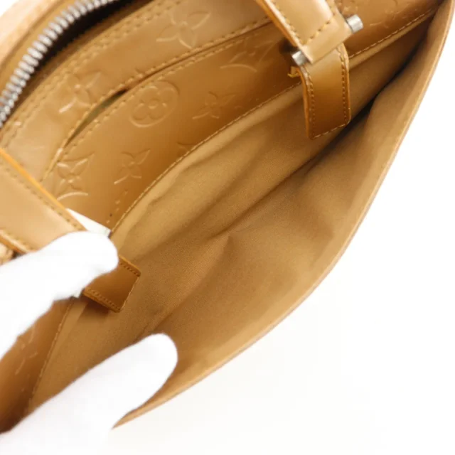 Louis Vuitton Shelton Monogram Mat Handbag in Rose Gold from LuxUness, photo 8 of 20