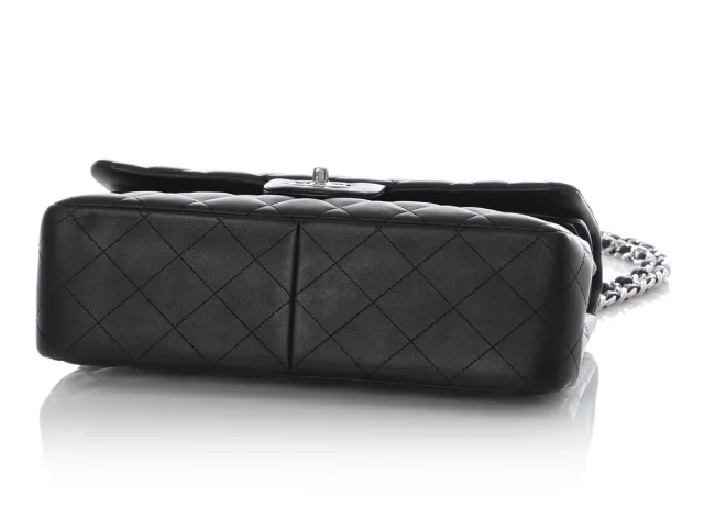 Chanel Jumbo Black Quilted Lambskin Classic Double Flap in Black Lambskin from Ann's Fabulous Finds, photo 7 of 10