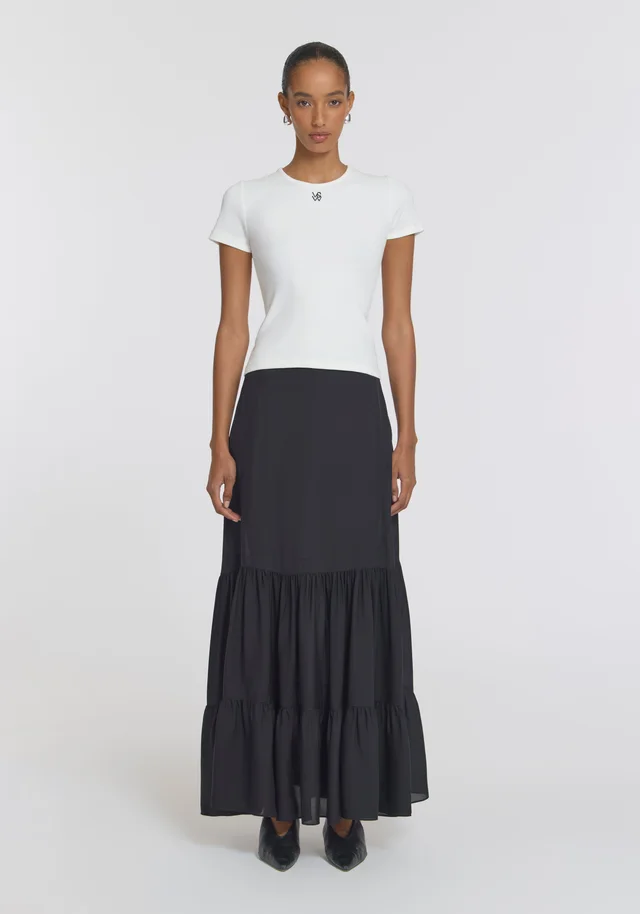 VIKTORIA & WOODS Breakwater Silk Skirt in Black from Viktoria & Woods, photo 1 of 1