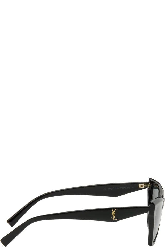 Saint Laurent Black SL M103 Sunglasses, photo 2 of 4 from SSENSE