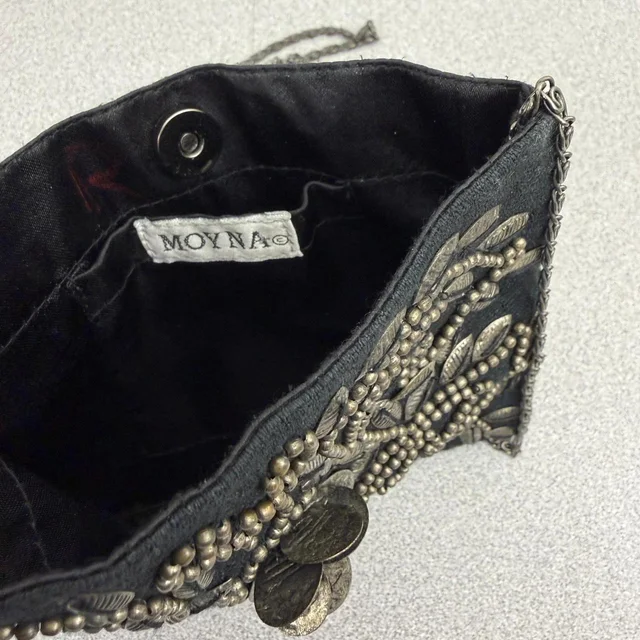 Moynat Women's Crossbody bags - Black/Silver in silver|gray|black from Depop, photo 8 of 9