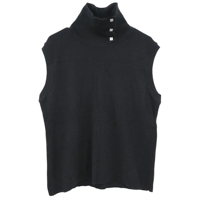 Chanel 2003 Sport Line Sleeveless Top Black #42 in Black Nylon from AMORE Vintage Tokyo
