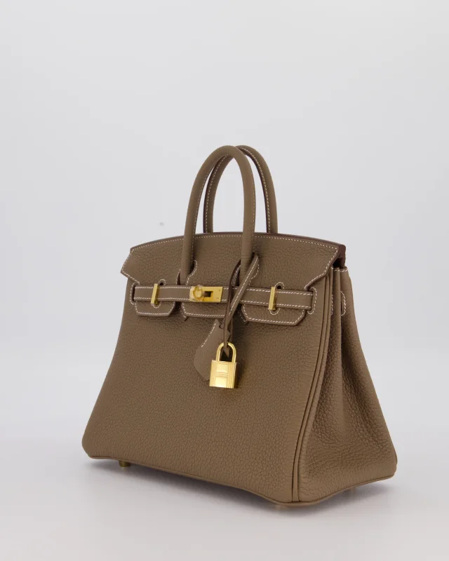 Hermès Birkin 25 Retourne Bag in Taupe Togo leather from Sellier, photo 10 of 12