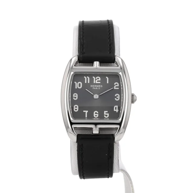 Cape Cod Tonneau steel watch, Ref: Hermès - CT1.210 Circa 2000 in Leather from Collector Square, photo 2 of 3
