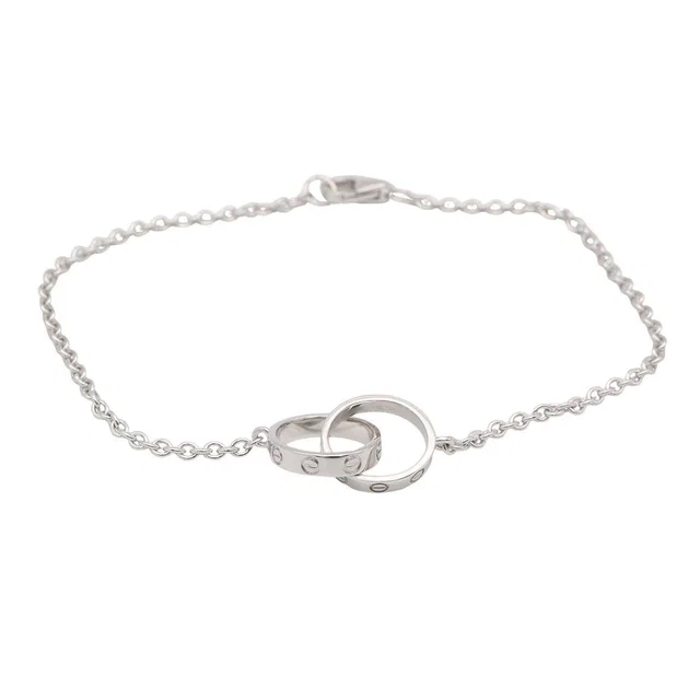 Cartier Baby Love Au750 White Gold Bracelet Size 17.5 in White from LuxUness