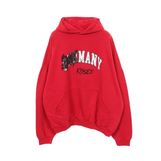 Balenciaga MANY KISSES Cotton Hoodie from LuxUness