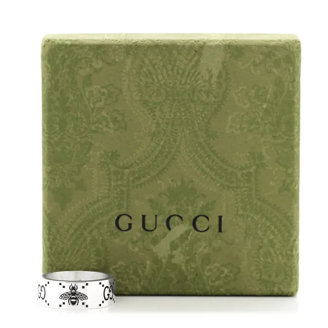 Gucci Sterling Silver GG Bee Band Ring 65 11 in Silver from FASHIONPHILE, photo 5 of 5