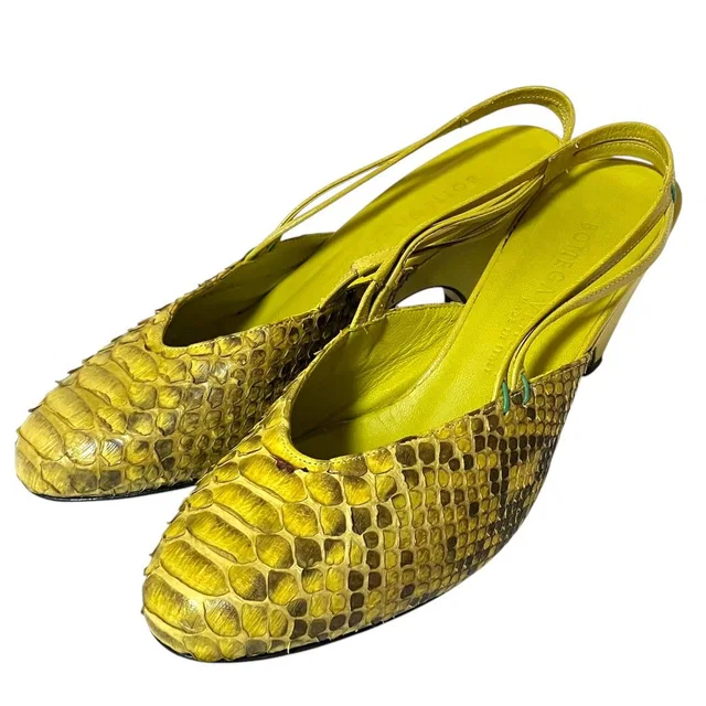 Bottega Veneta Python Slingback Pumps in Python from LuxUness