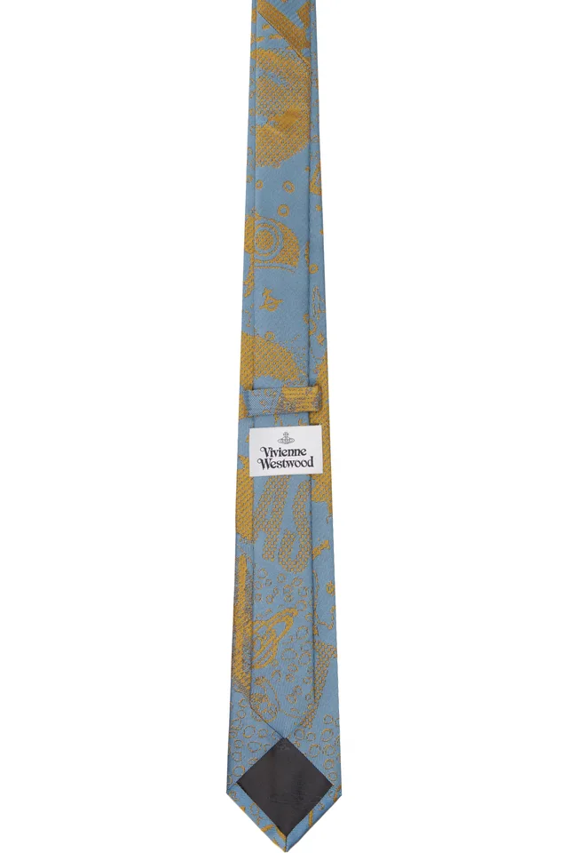 Vivienne Westwood Blue 7cm 'Rock' Tie, photo 2 of 3 from SSENSE