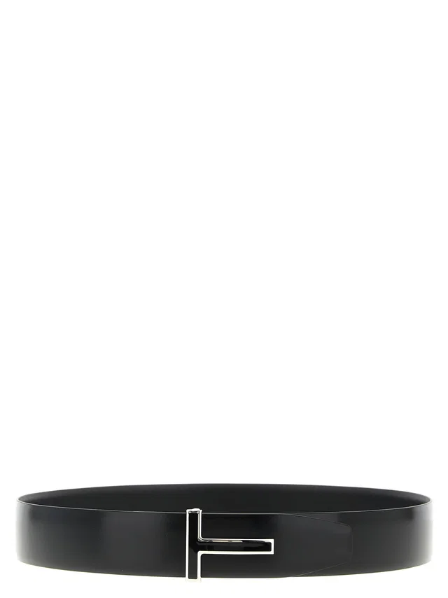 Tom Ford Reversible Calf Leather Belt — Black in Black Calfskin from HEWI