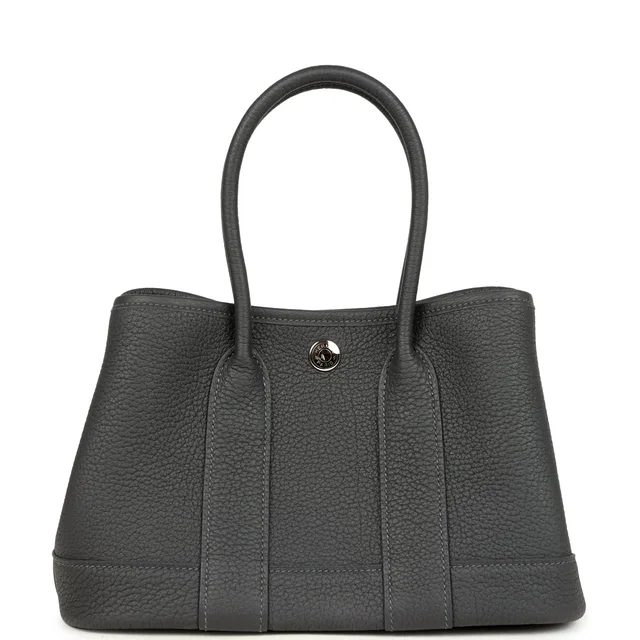Hermès Garden Party Neo 23 Ardoise Negonda Palladium Hardware in Leather from Madison Avenue Couture