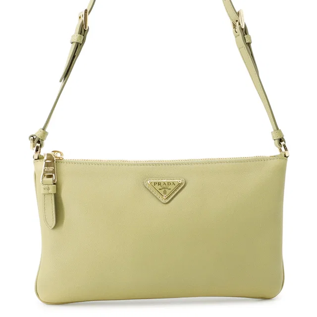 Prada One Shoulder Bag Green1BC238 Leather in Leather from GALLERY RARE