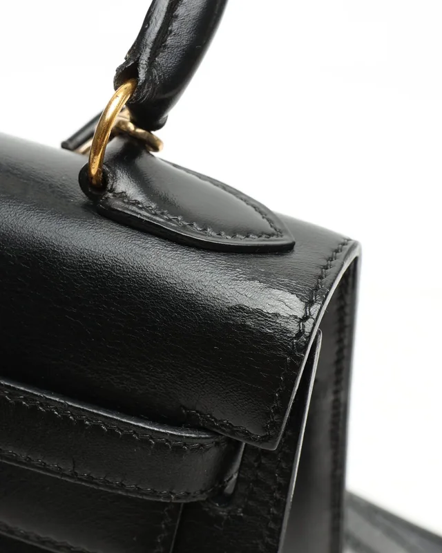 Hermès Mini Kelly 20 Sellier Box Bag in Box leather from A Retro Tale, photo 7 of 11
