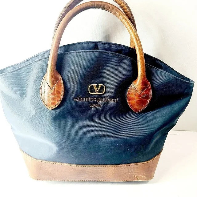 Valentino Garavani Canvas Leather Satchel in blue|brown|red Canvas from Poshmark