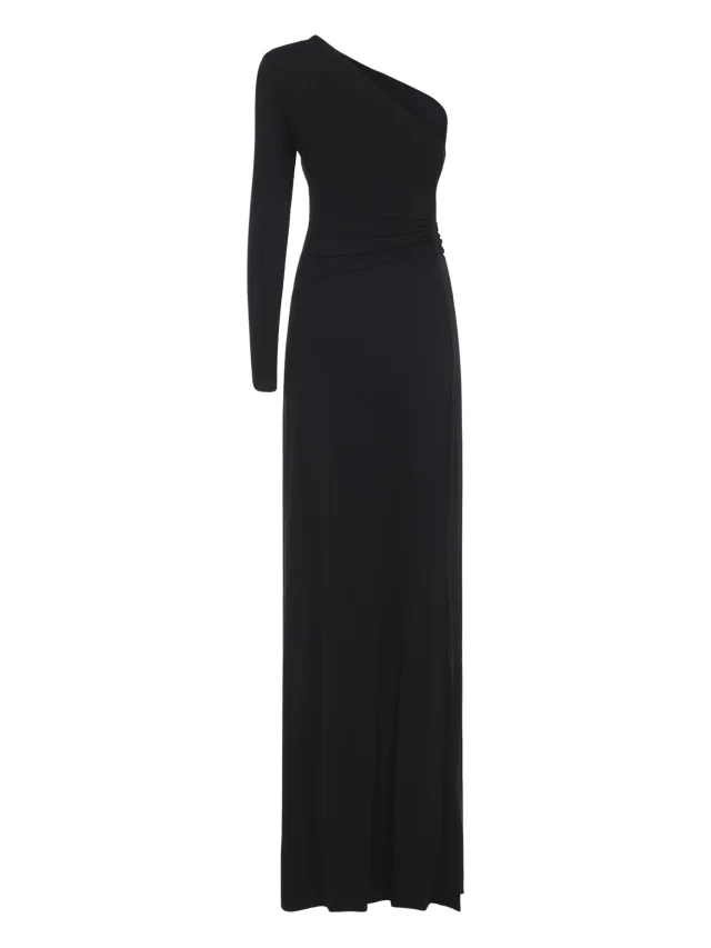Elisabetta Franchi Red Carpet dress in crêpe fabric with jewel detail, photo 2 of 2 from FARFETCH