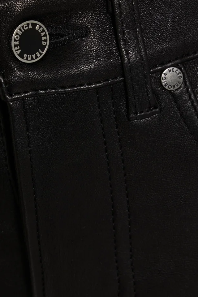 Veronica Beard Carson High-Rise Flared Leather Pants, photo 4 of 4 from THE OUTNET