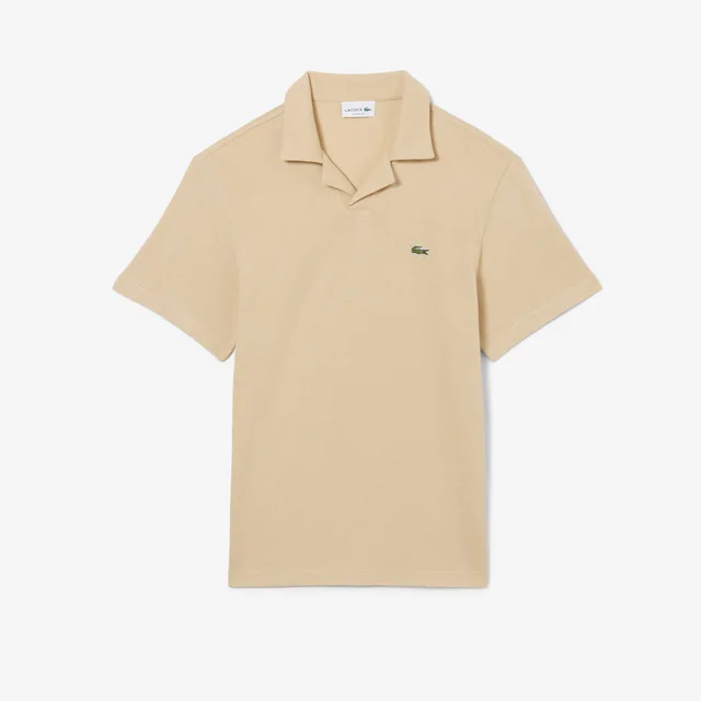 Lacoste Classic Fit Cotton-Linen Polo in Beige, photo 4 of 4 from Lacoste