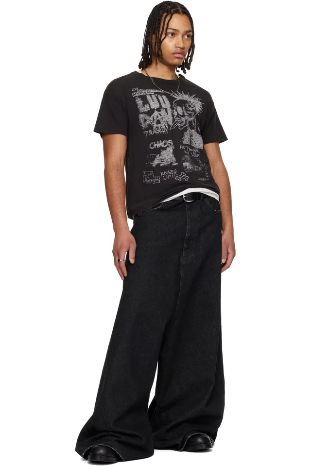 LU'U DAN Black Thrash T-shirt, photo 4 of 4 from SSENSE