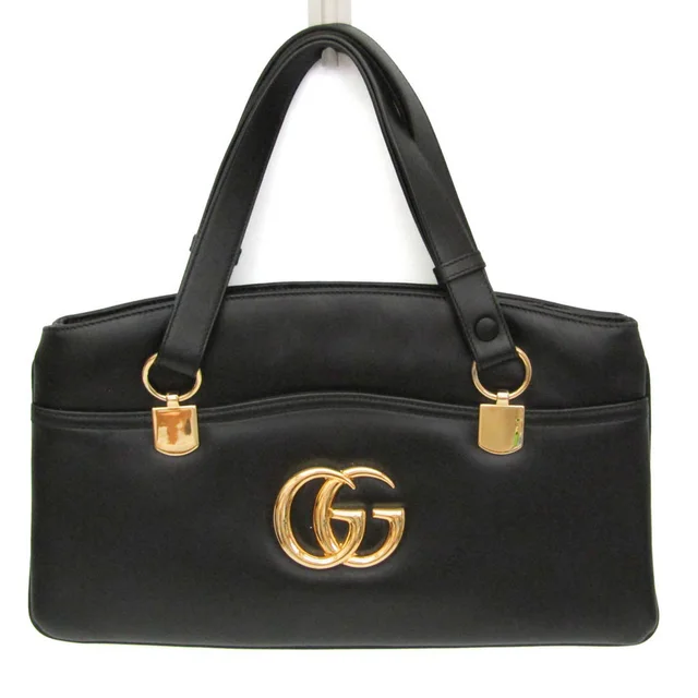 Gucci GG Marmont Arli Large 550130 Women's Leather Handbag,Shoulder Bag Black in Black Leather from Elady