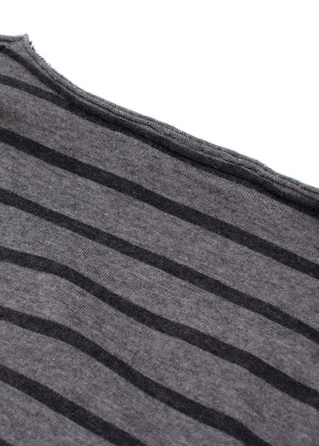 Dolce & Gabbana Grey Striped Cotton Jersey T-Shirt in Grey from HEWI, photo 2 of 2